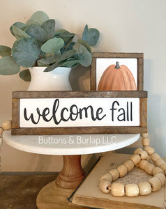 Fall word blocks, choice of saying