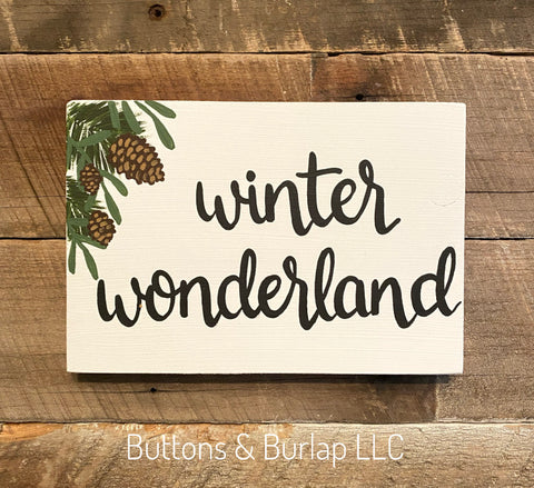 Winter wonderland Christmas sign