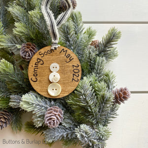 Pregnancy Announcement Christmas Ornament