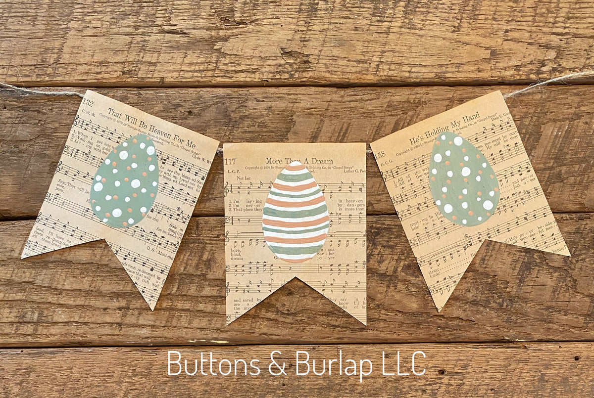 Easter Egg banner Buttons & Burlap LLC