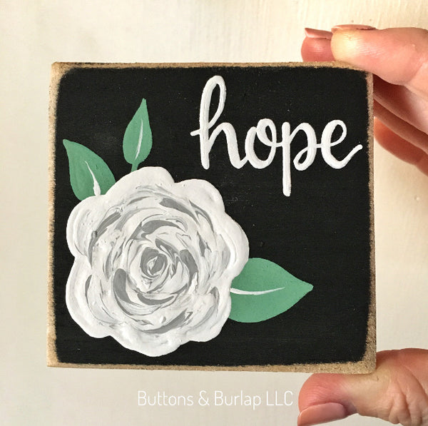 Hope flower block