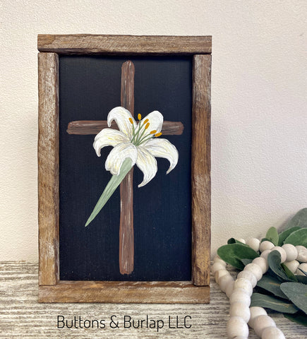 Cross & Easter Lily