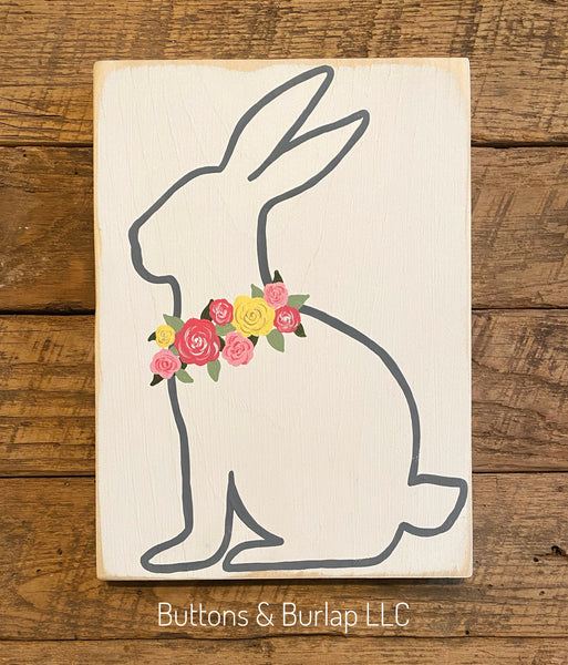 Easter bunny silhouette (white or green)