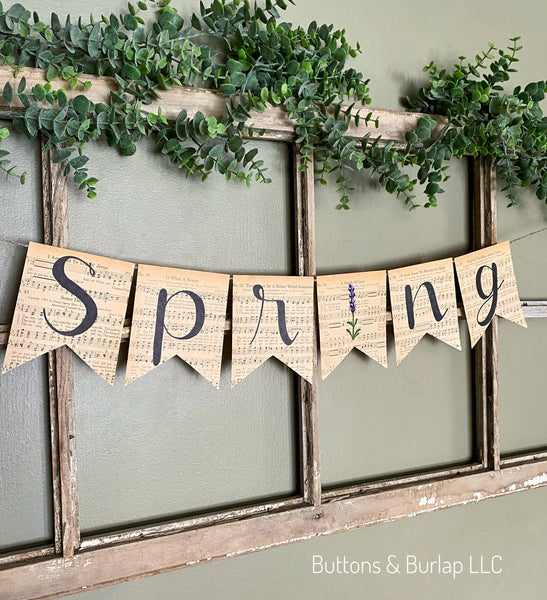 Spring hymn banners (flowers and nest options)
