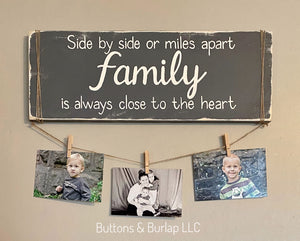 Family sign, photo hanger